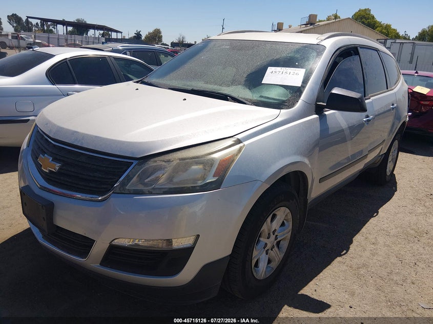 Vin: 1gnkrfkd2fj243482, lot: 46213808, chevrolet traverse ls 20152