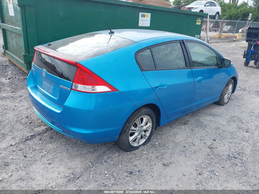 Vin: jhmze2h78as019177, lot: 46213882, honda insight ex 20104
