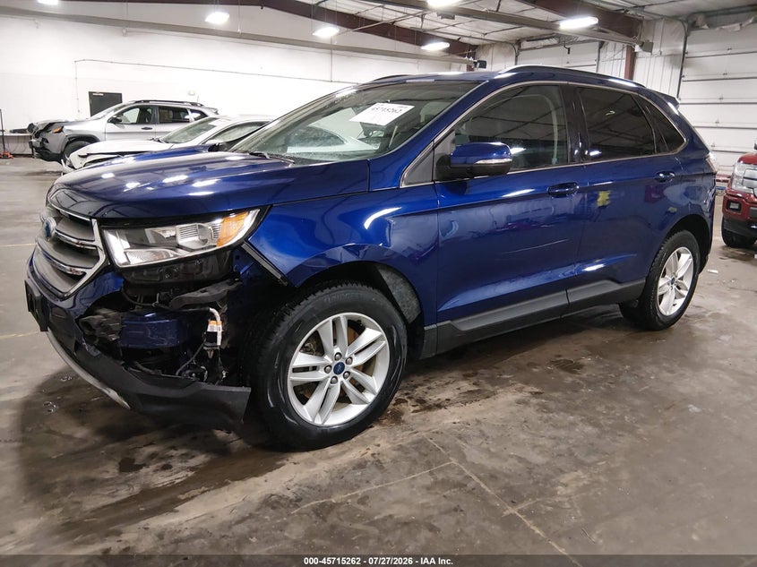 Vin: 2fmtk4j8xfbc10238, lot: 46213945, ford edge sel 20152