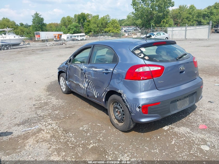 Vin: knadm5a34g6640048, lot: 46213971, kia rio lx 20163