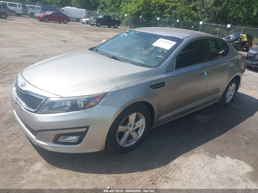 Vin: knagm4a77e5480454, lot: 46214001, kia optima lx 20142