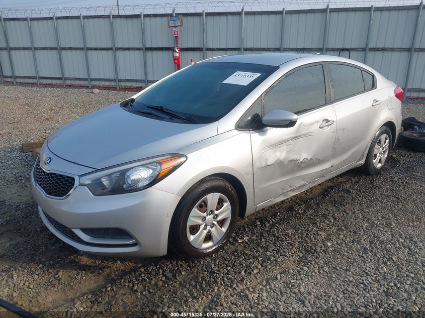 Vin: knafk4a60g5492652, lot: 46214017, kia forte lx 20162