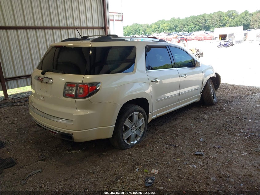 Vin: 1gkkrtkd7dj173230, lot: 46214042, gmc acadia denali 20134