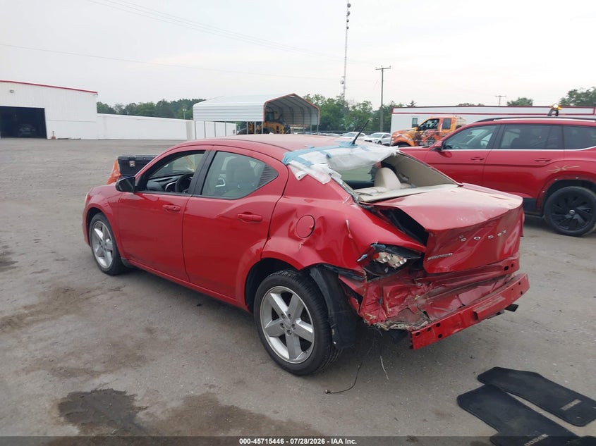 Vin: 1c3cdzab8dl628189, lot: 46214128, dodge avenger se 20133