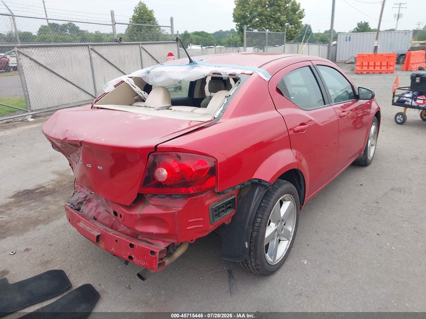Vin: 1c3cdzab8dl628189, lot: 46214128, dodge avenger se 20134