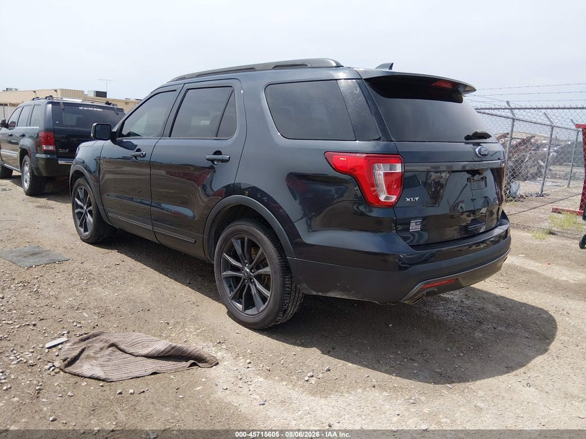 Vin: 1fm5k7d82hgd84015, lot: 46214287, ford explorer xlt 20173