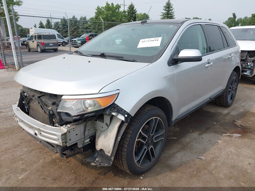 Vin: 2fmdk4jc1ebb14327, lot: 46214375, ford edge sel 20142