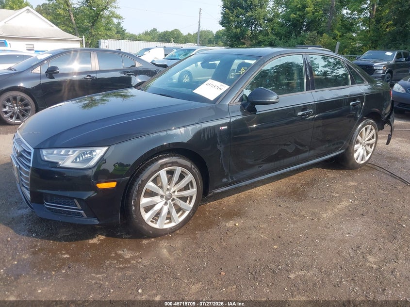 Vin: waukmaf49jn016275, lot: 46214391, audi a4 2.0t ultra premium 20182