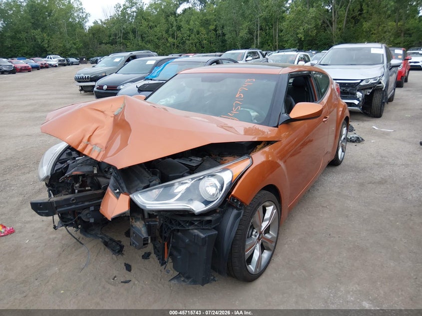 Vin: kmhtc6ad5cu031701, lot: 46214425, hyundai veloster base w/black 20122