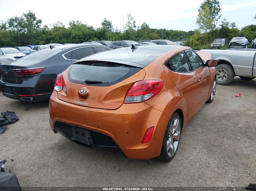 Vin: kmhtc6ad5cu031701, lot: 46214425, hyundai veloster base w/black 20124