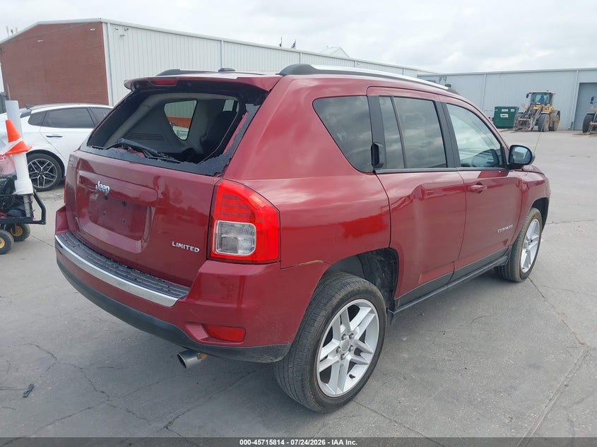 Vin: 1c4njccb9dd165898, lot: 46214496, jeep compass limited 20134
