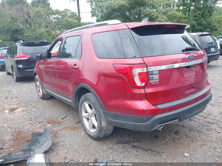Vin: 1fm5k7d8xjga76225, lot: 46214545, ford explorer xlt 20183