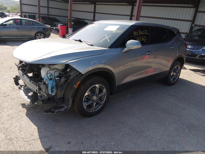 Vin: 3gnkbcr49ps160320, lot: 46214704, chevrolet blazer fwd 2lt 20232