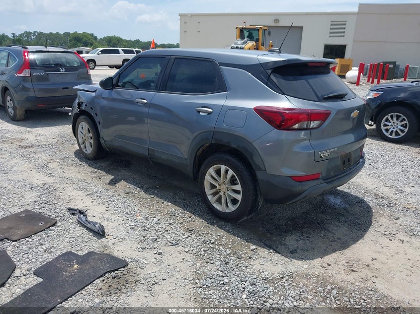 Vin: kl79mms24nb119423, lot: 46214716, chevrolet trailblazer fwd ls 20223