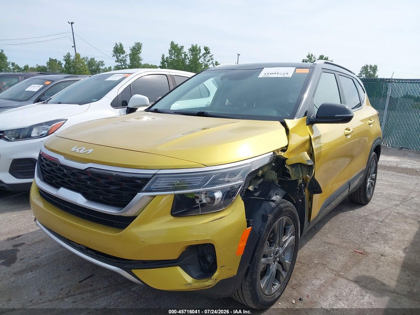 Vin: kndeu2aa2p7384300, lot: 46214723, kia seltos s 20232