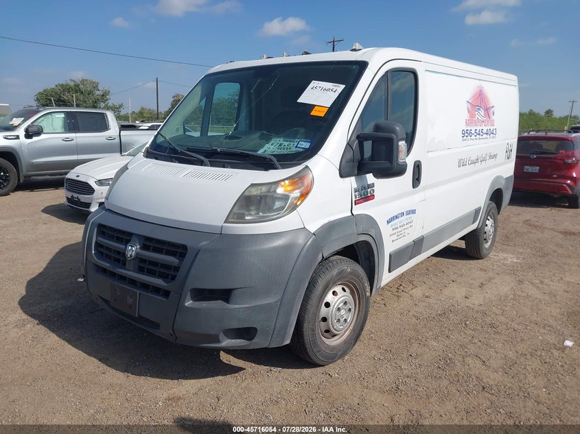 Vin: 3c6trvag4ge106603, lot: 46214736, ram promaster 1500 low roof 20162