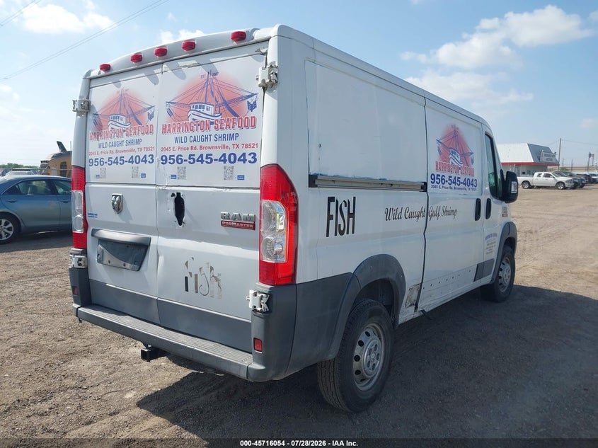 Vin: 3c6trvag4ge106603, lot: 46214736, ram promaster 1500 low roof 20164