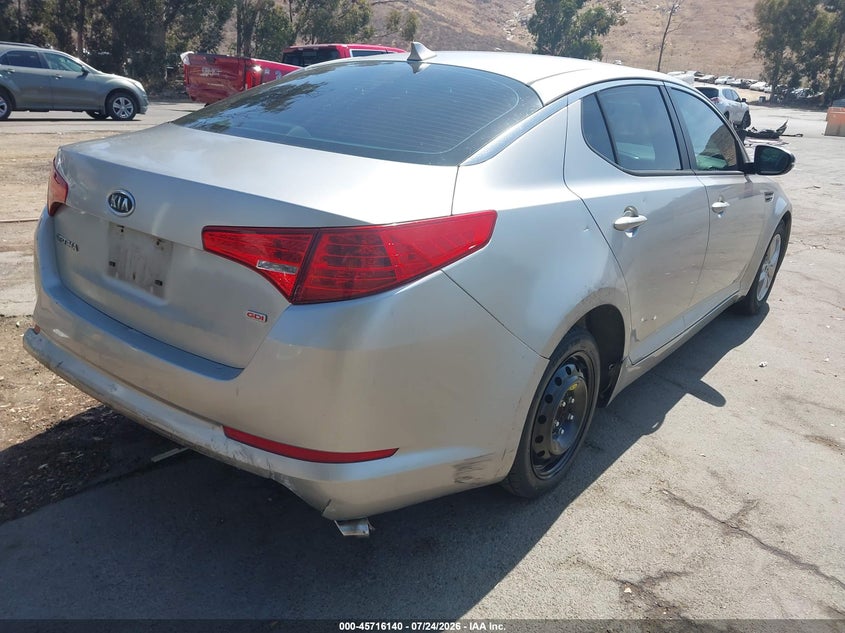 Vin: knagm4a72b5157358, lot: 46214822, kia optima lx 20114