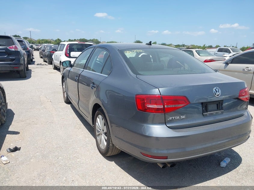 Vin: 3vwd17ajxfm254204, lot: 46214825, volkswagen jetta 1.8t se 20153