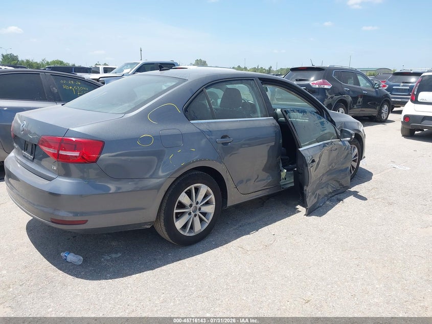 Vin: 3vwd17ajxfm254204, lot: 46214825, volkswagen jetta 1.8t se 20154