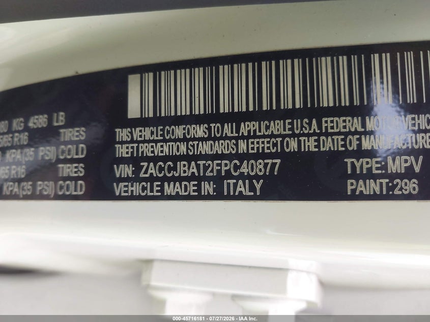 2015 JEEP RENEGADE SPORT · Фото 9