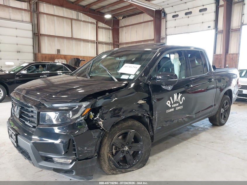 Vin: 5fpyk3f82pb059257, lot: 46214976, honda ridgeline black edition 20232