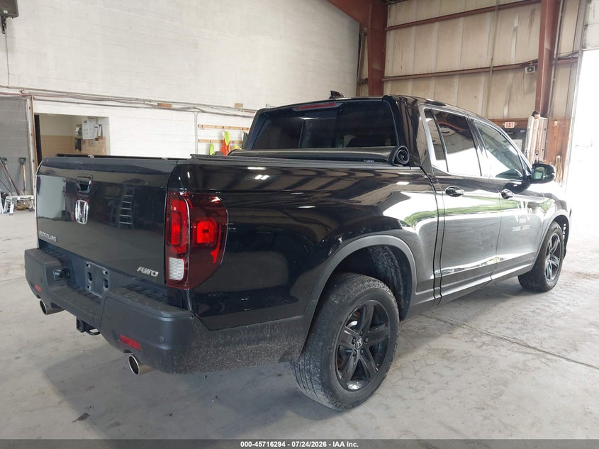 Vin: 5fpyk3f82pb059257, lot: 46214976, honda ridgeline black edition 20234