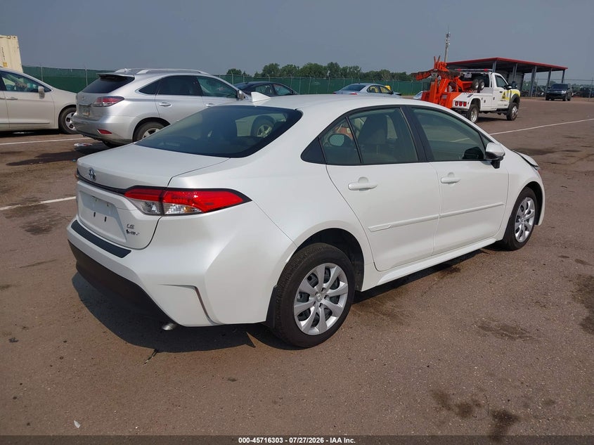 Vin: jtdbcmfe8s3087447, lot: 46214985, toyota corolla hybrid le 20254