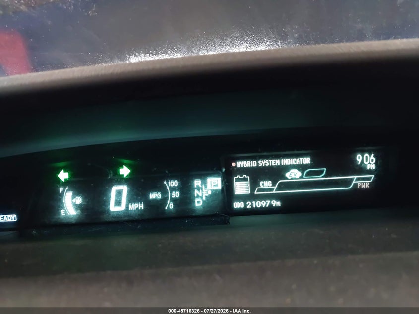 TOYOTA PRIUS 2013 VIN JTDKN3DU2D1727276