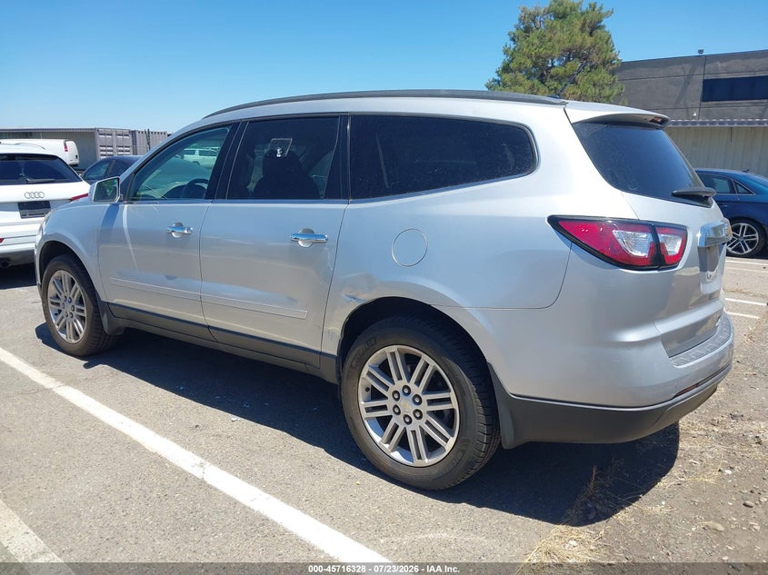 Vin: 1gnkrgkd0fj300364, lot: 46215010, chevrolet traverse lt 20153