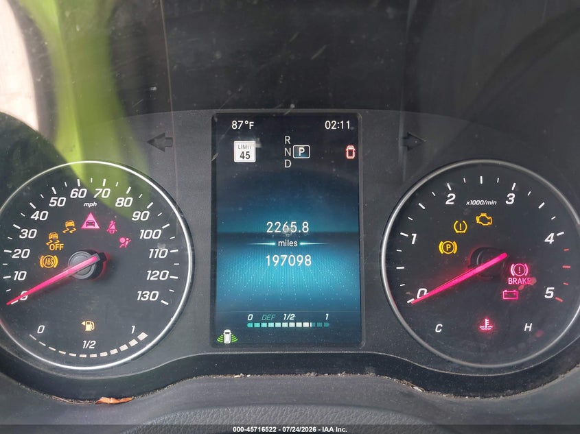Vin: wd3pf1cd3kp058366, lot: 46215204, mercedes-benz sprinter 2500 high roof v6 20192