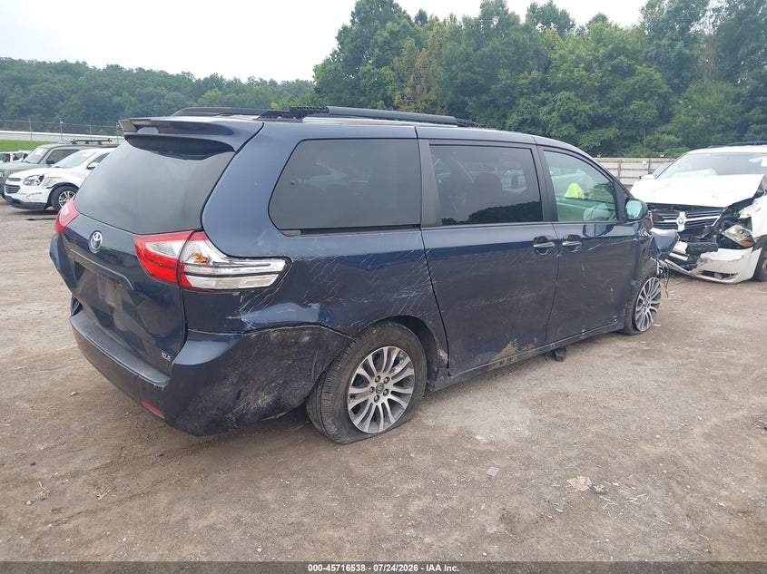 Vin: 5tdyz3dc4js909484, lot: 46215220, toyota sienna xle 8 passenger 20184