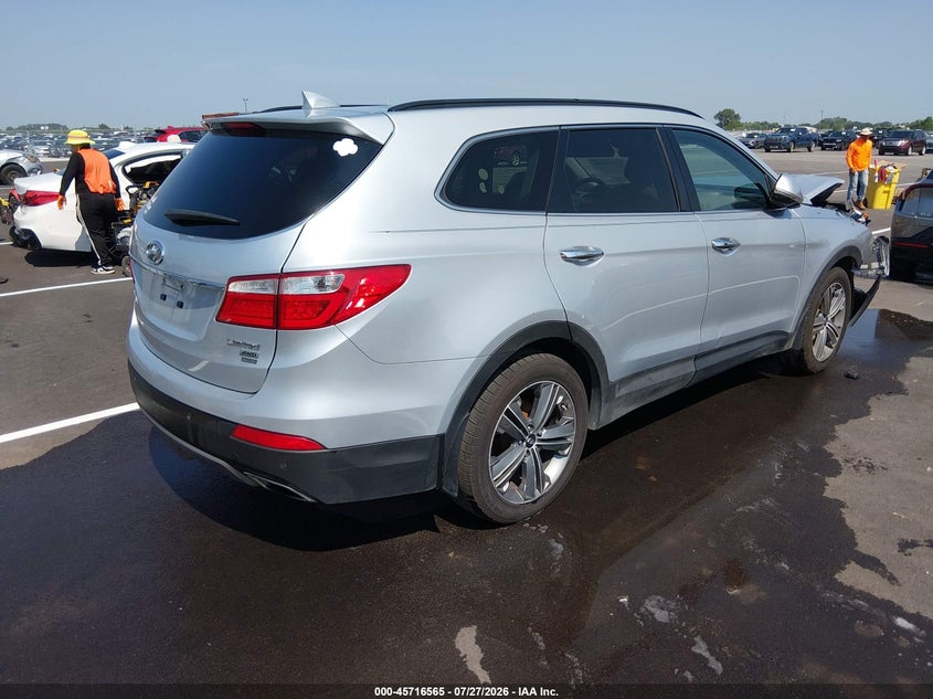 Vin: km8srdhf1eu083108, lot: 46215246, hyundai santa fe limited 20144