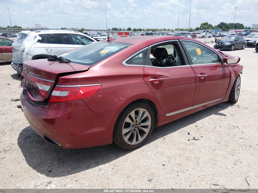 Vin: kmhfg4jg8da227019, lot: 46215335, hyundai azera 20134