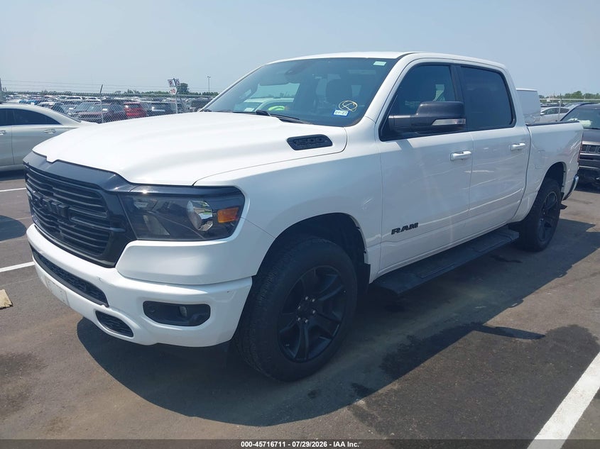 Vin: 1c6srfft4mn586902, lot: 46215393, ram 1500 big horn  4x4 5'7 box 20212