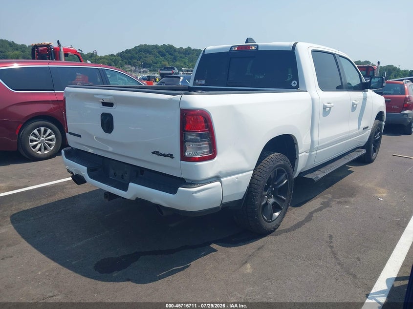 Vin: 1c6srfft4mn586902, lot: 46215393, ram 1500 big horn  4x4 5'7 box 20214