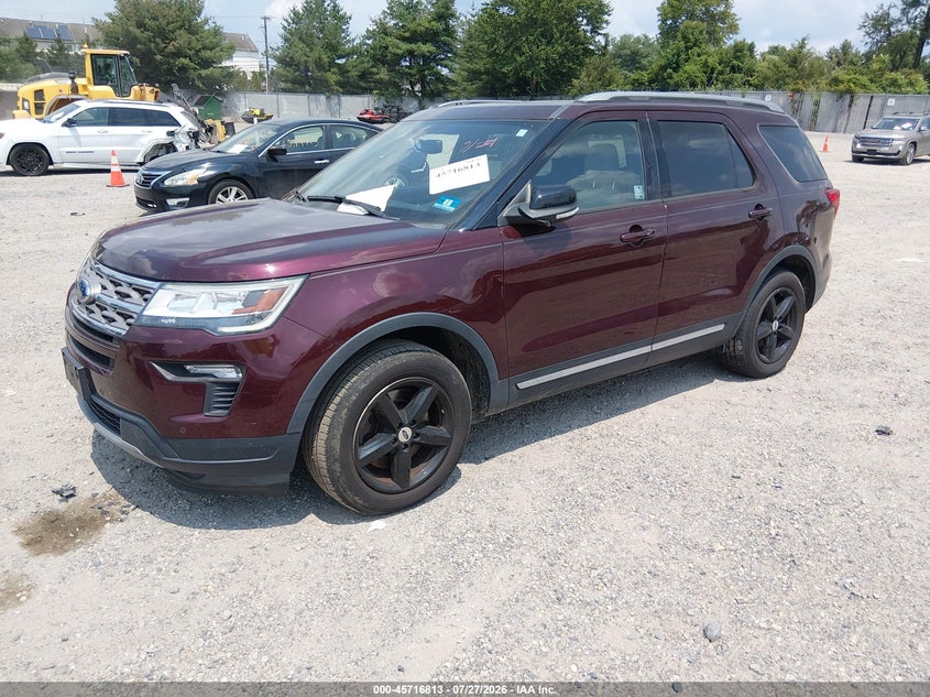 Vin: 1fm5k7dh4jgc21744, lot: 46215495, ford explorer xlt 20182