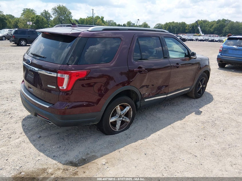 Vin: 1fm5k7dh4jgc21744, lot: 46215495, ford explorer xlt 20184