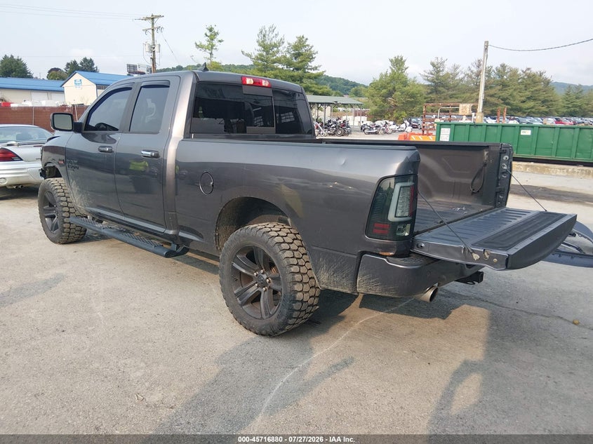 Vin: 1c6rr7ht8js175923, lot: 46215562, ram 1500 night  4x4 6'4 box 20183