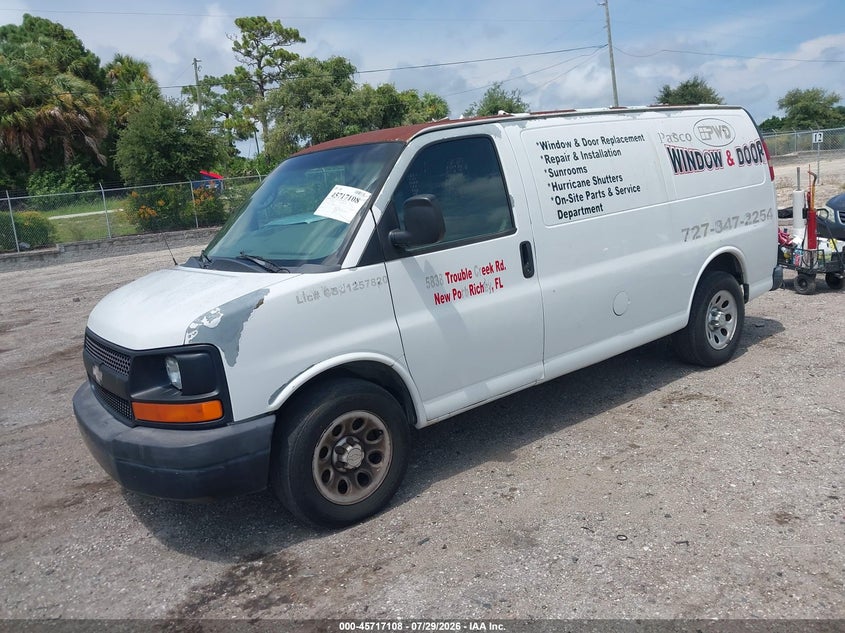 Vin: 1gcugadx3a1121935, lot: 46215790, chevrolet express 1500 work van 20102