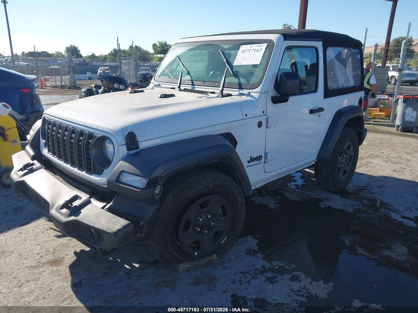 Vin: 1c4pjxan7rw354185, lot: 46215845, jeep wrangler 2-door sport 4x4 20242