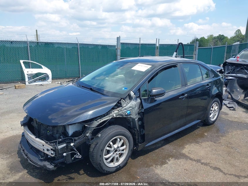 Vin: jtdebrbe8lj017575, lot: 46216041, toyota corolla hybrid le 20202