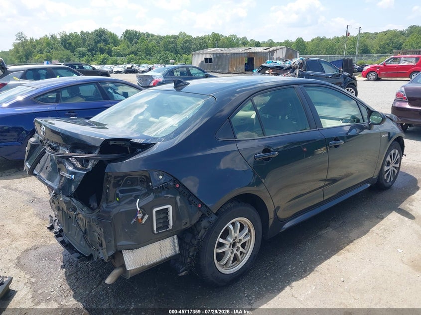 Vin: jtdebrbe8lj017575, lot: 46216041, toyota corolla hybrid le 20204