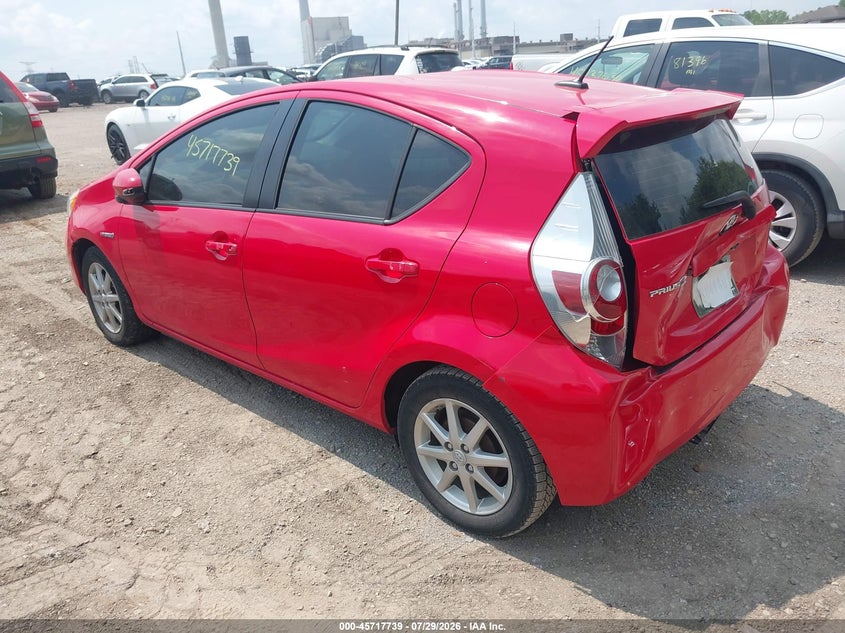 Vin: jtdkdtb35e1567876, lot: 46216421, toyota prius c four 20143