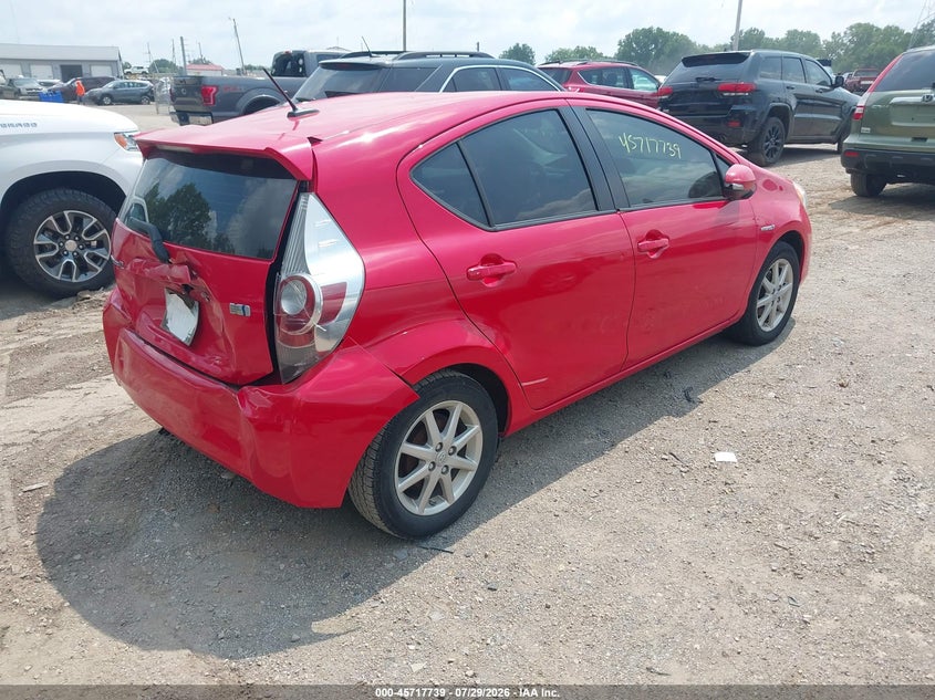 Vin: jtdkdtb35e1567876, lot: 46216421, toyota prius c four 20144
