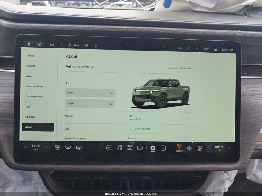 2022 RIVIAN R1T auction photo 7