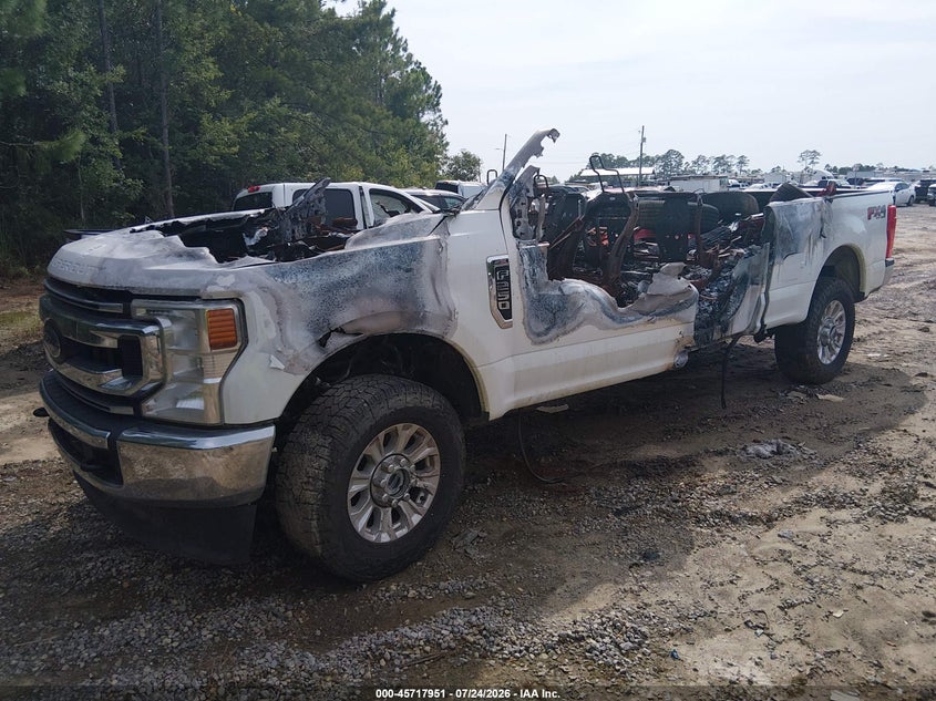 2022 Ford F250, Полностью сгорел, IAAI, VIN 1FT7W2B60NEG40603 — фото 2