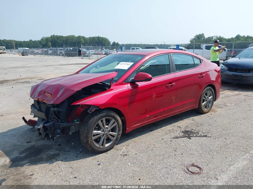Vin: 5npd84lf7hh203788, lot: 46216646, hyundai elantra value edition 20172