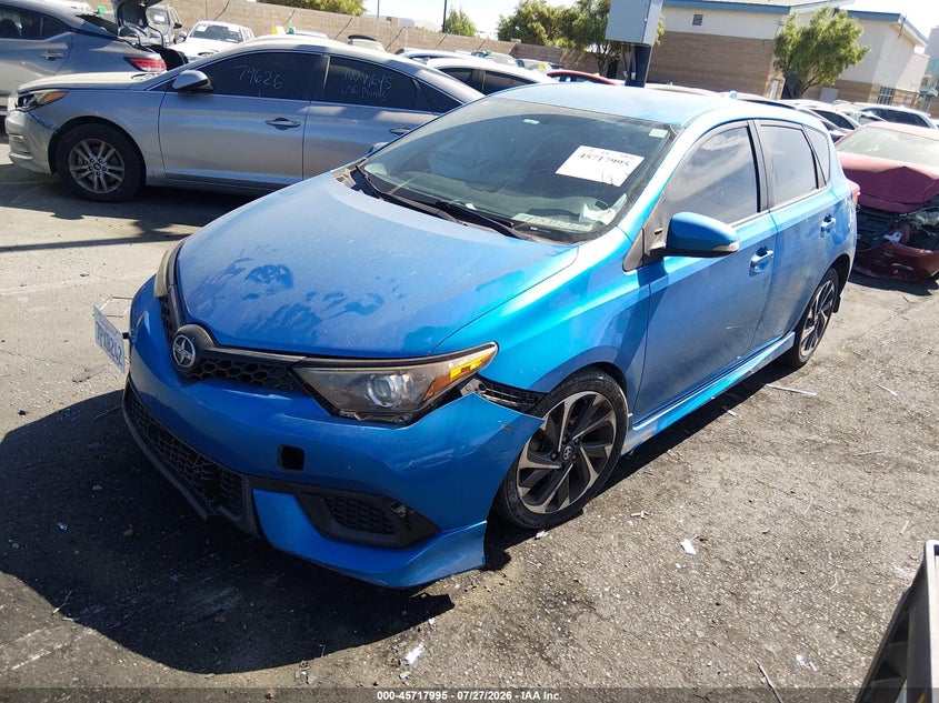 Vin: jtnkarje4gj512414, lot: 46216677, scion im 20162