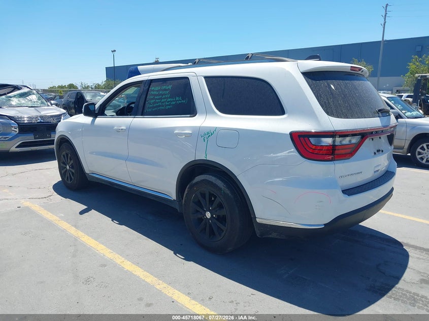 Vin: 1c4rdhag4gc459675, lot: 46216749, dodge durango sxt 20163